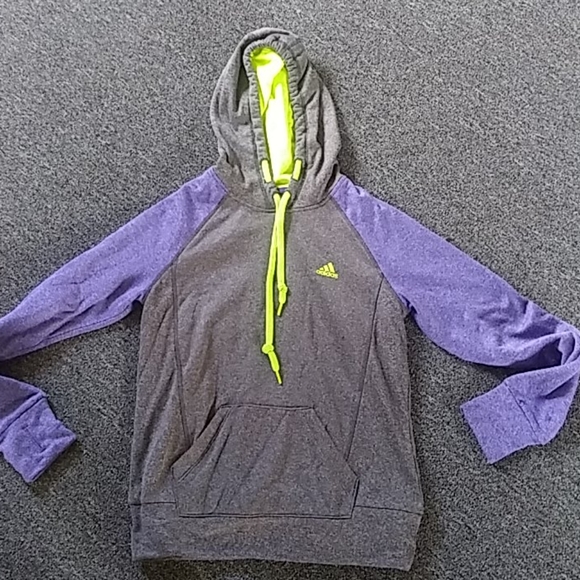 grey and yellow adidas hoodie